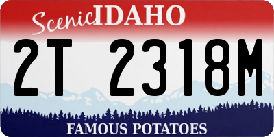 ID license plate 2T2318M