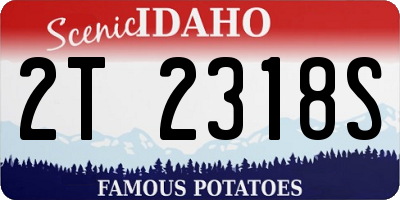 ID license plate 2T2318S