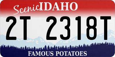 ID license plate 2T2318T