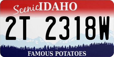 ID license plate 2T2318W