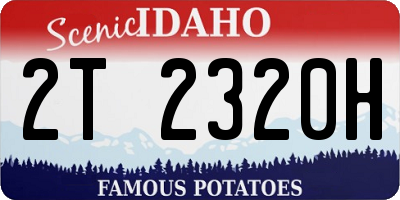 ID license plate 2T2320H