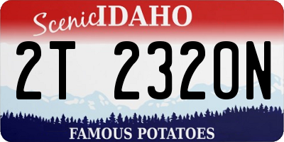 ID license plate 2T2320N