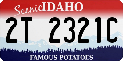 ID license plate 2T2321C