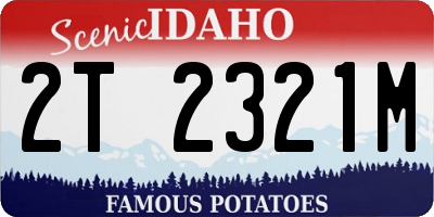ID license plate 2T2321M