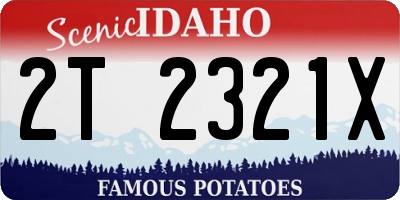 ID license plate 2T2321X
