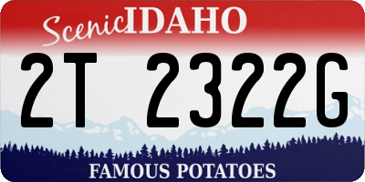 ID license plate 2T2322G