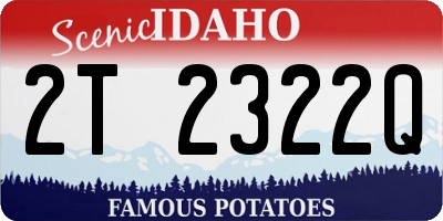 ID license plate 2T2322Q