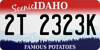 ID license plate 2T2323K