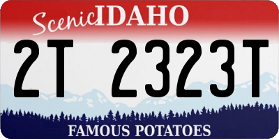ID license plate 2T2323T