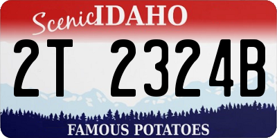 ID license plate 2T2324B