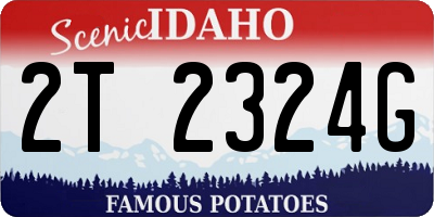 ID license plate 2T2324G