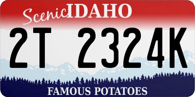 ID license plate 2T2324K