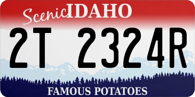 ID license plate 2T2324R