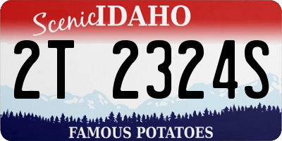 ID license plate 2T2324S