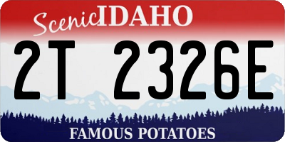 ID license plate 2T2326E