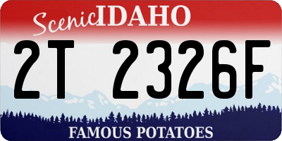 ID license plate 2T2326F