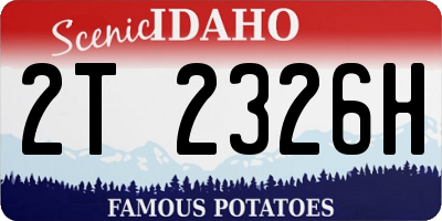 ID license plate 2T2326H