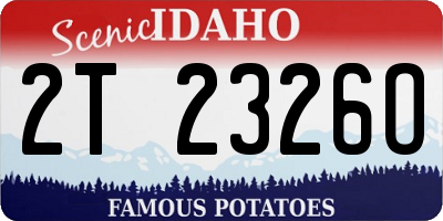 ID license plate 2T2326O