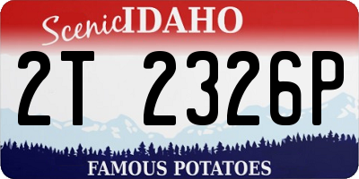 ID license plate 2T2326P