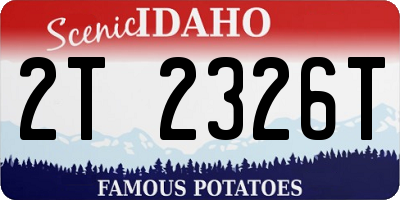 ID license plate 2T2326T