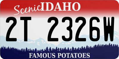 ID license plate 2T2326W