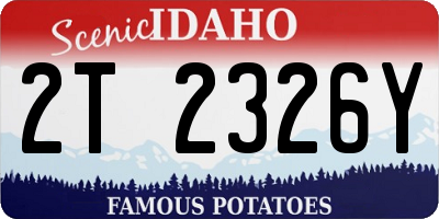 ID license plate 2T2326Y