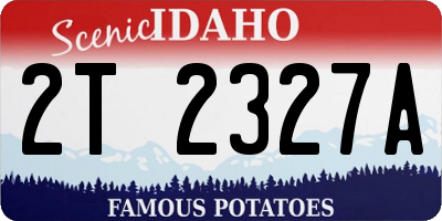 ID license plate 2T2327A