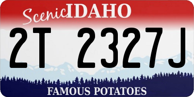 ID license plate 2T2327J