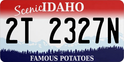 ID license plate 2T2327N