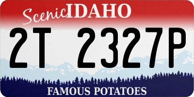 ID license plate 2T2327P