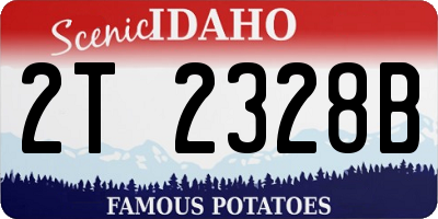 ID license plate 2T2328B