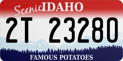 ID license plate 2T2328O