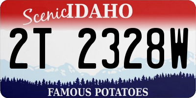 ID license plate 2T2328W
