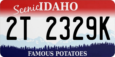 ID license plate 2T2329K