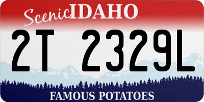 ID license plate 2T2329L