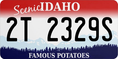 ID license plate 2T2329S