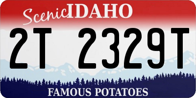 ID license plate 2T2329T