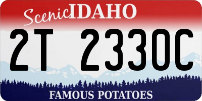 ID license plate 2T2330C
