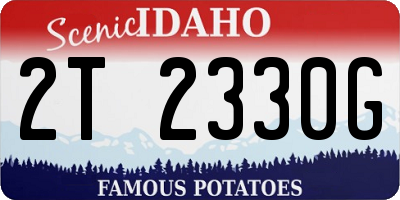 ID license plate 2T2330G