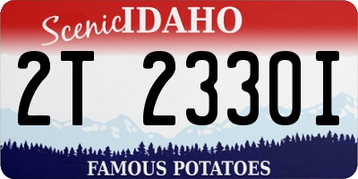 ID license plate 2T2330I