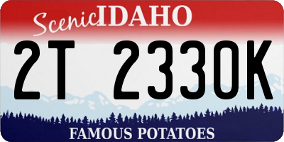 ID license plate 2T2330K