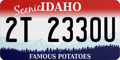ID license plate 2T2330U