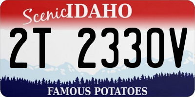 ID license plate 2T2330V