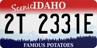 ID license plate 2T2331E