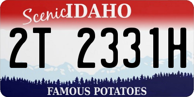 ID license plate 2T2331H