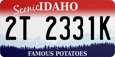 ID license plate 2T2331K