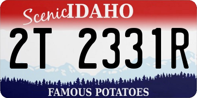 ID license plate 2T2331R