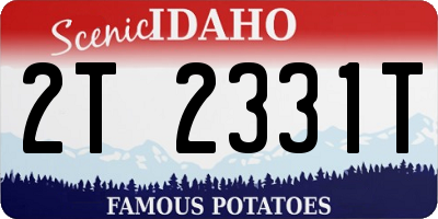 ID license plate 2T2331T