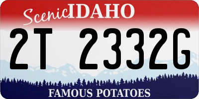ID license plate 2T2332G