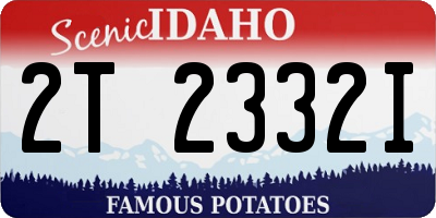 ID license plate 2T2332I